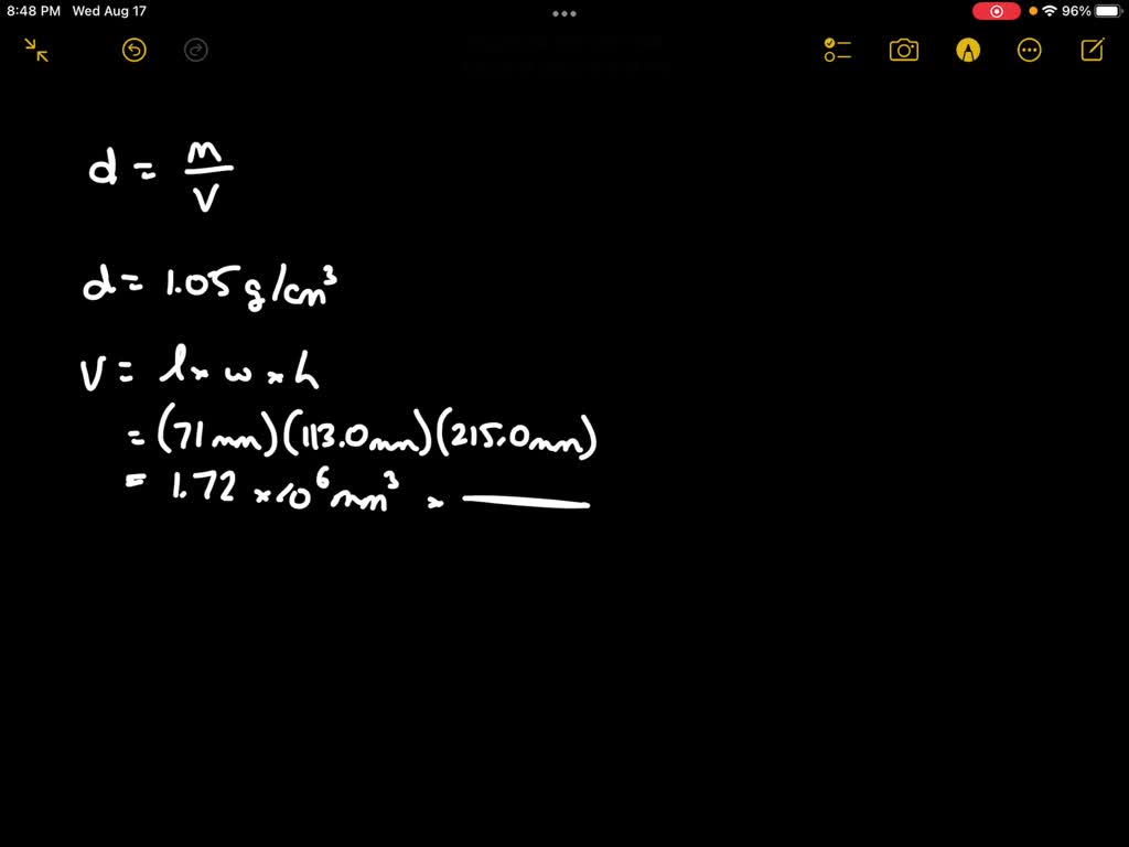 SOLVED Composition C4 is a plastic explosive having a density of 1.05