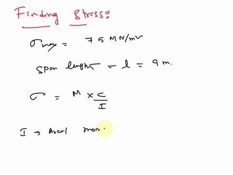 1-a-beam-of-symmetrical-cross-section-as-shown-below-is-simply-supported-over-a-span-of-9-mathrmm-if-the-maximum-allowable-stress-is-75-mathrmmn-mathrmm2-what-concentrated-load-can-be-carried-at-3-mat