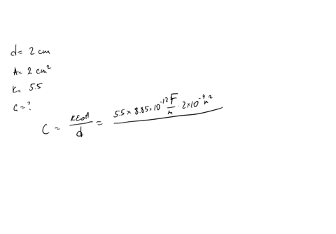 the-separation-between-the-two-capacitor-plates-is-2-cm-and-the-area-of-the-plate-is-2-calculate-the-capacitance-of-the-parallel-plate-capacitor-when-the-dielectric-material-is-placed-betwee-56139