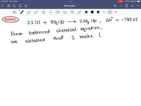 the-value-of-ah-for-the-reaction-below-is-790-kj-the-enthalpy-change-accompanying-the-reaction-of-095-g-of-s-is-2s-s-302-g-2so3-g-select-one-b-12-790-d23-57733