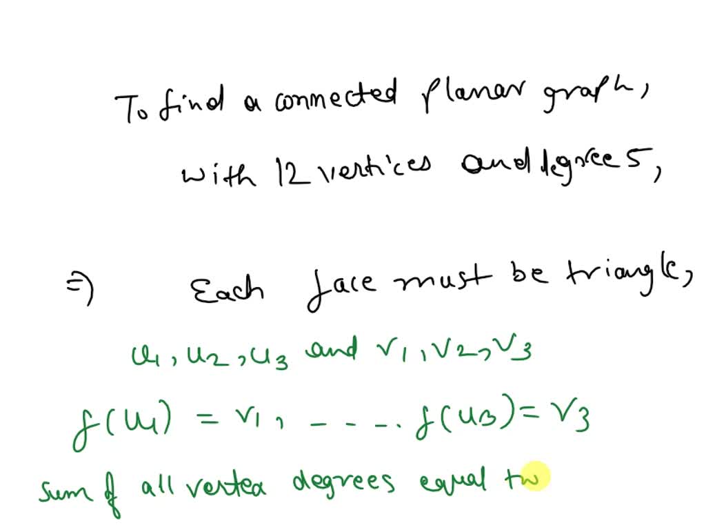 SOLVED: Find a connected planar graph with 12 vertices and such that ...