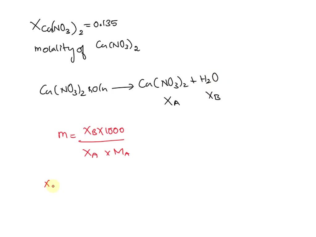 SOLVED The mole fraction of copper (II) nitrate in an aqueous copper