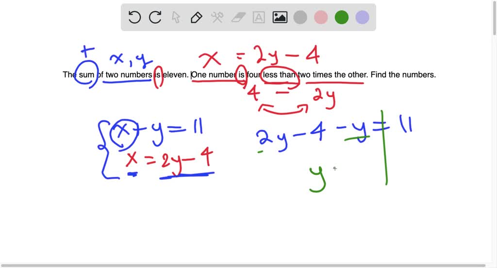 SOLVED: The sum of two numbers is 11 and twice their produce gives 48 ...