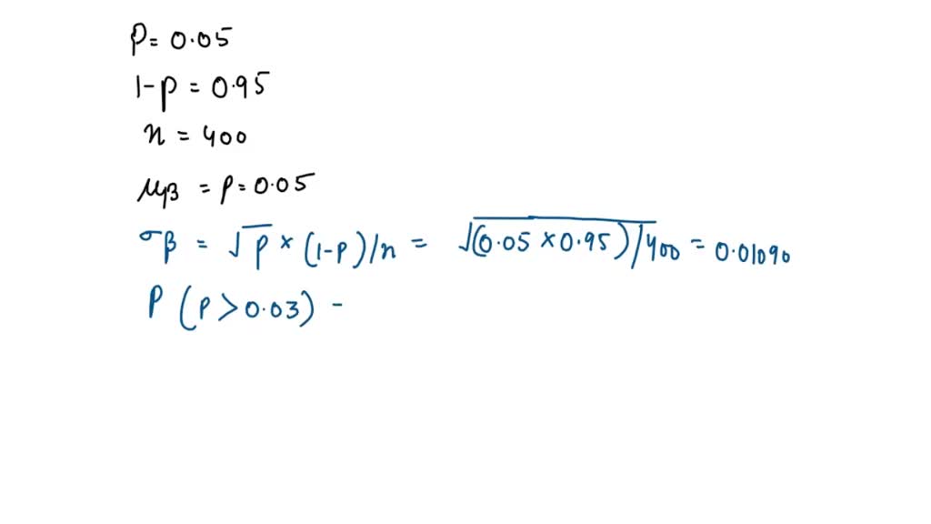 SOLVED: A production manager knows that 5% of components produced by a ...