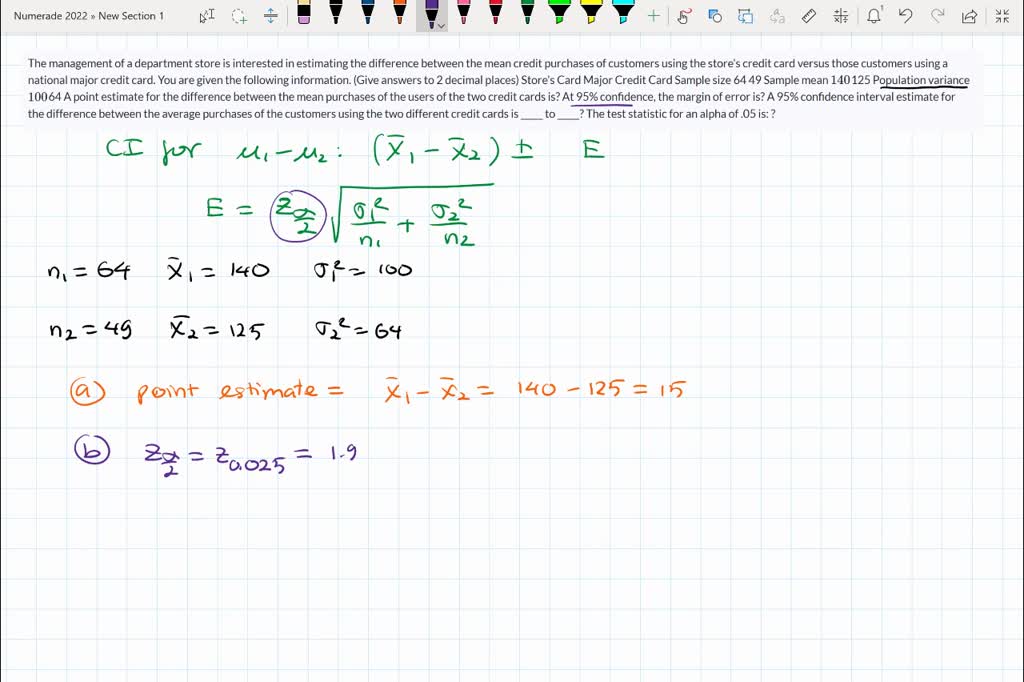 SOLVED The management of a department store is interested in