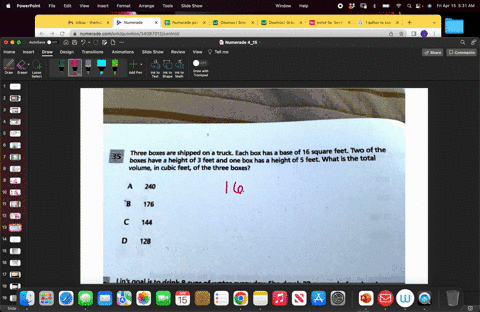 help-please-with-these-problems-three-boxes-are-shipped-on-a-truck-each-box-has-a-base-of-16-square-feet-two-of-the-35-boxes-have-a-height-of-3-feet-and-one-box-has-a-height-of-5-feet-what-i-68602