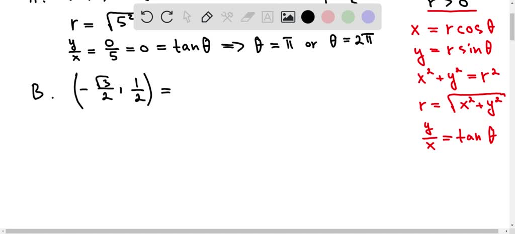 Solved A Convert The Two Rectangular Cartesian Points Polar