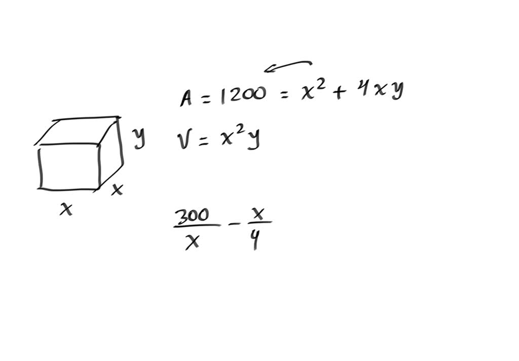 SOLVED: point) If 1200 square centimeters of material is available to ...