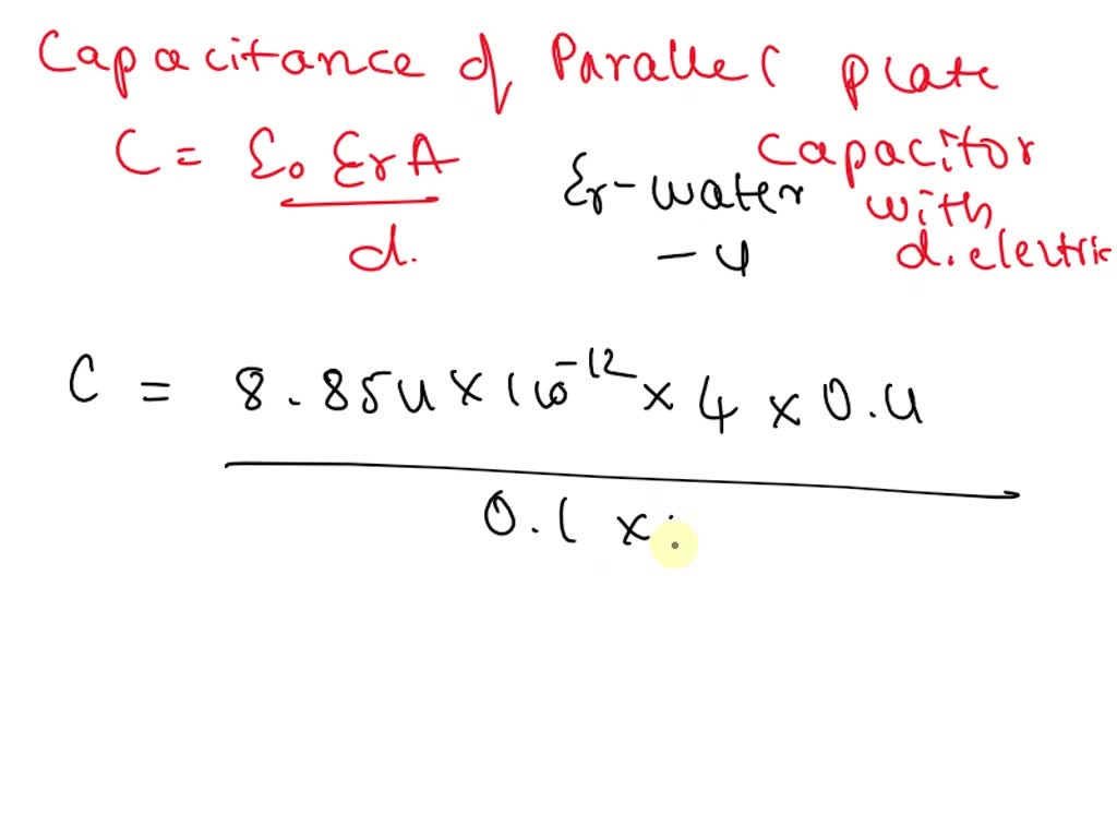 SOLVED A parallel plate capacitor is constructed with plate area of 0.40 m^2 and a plate