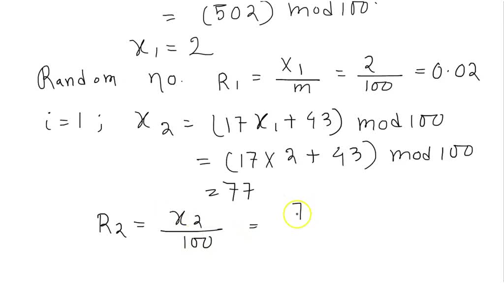 solved-use-the-linear-congruential-method-to-generate-a-sequence-of-5