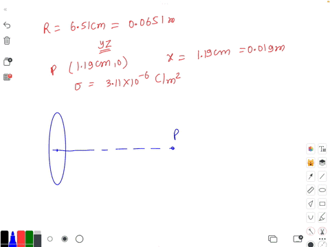 a-disk-of-radius-r-651-cm-is-centered-at-the-origin-and-lies-in-the-y-z-plane-the-disk-has-surface-charge-density-0-3hx-10-6-clm_-evaluate-the-electric-field-ex-produced-by-this-disk-along-t-93554