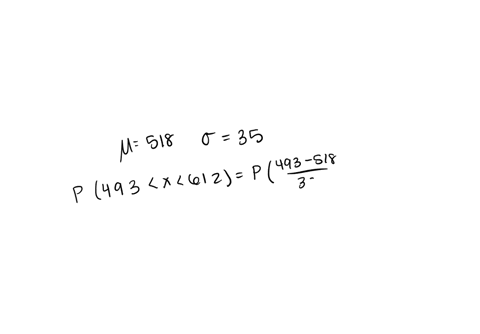a-particular-fruits-weights-are-normally-distributed-with-a-mean-of-518-grams-and-a-standard-deviation-of-35-grams-if-you-pick-one-fruit-at-random-what-is-the-probability-that-it-will-weigh-between-49