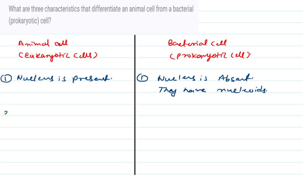Solved what are three characteristics that differentiate an animal