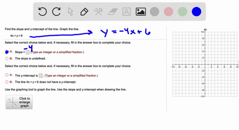 find-the-slope-and-y-intercept-of-the-line-graph-the-line-axy6-select-the-correct-choice-below-and_-if-necessary-fill-in-the-answer-box-t0-complete-your-choice-slope-type-an-integer-or-simpl-53802