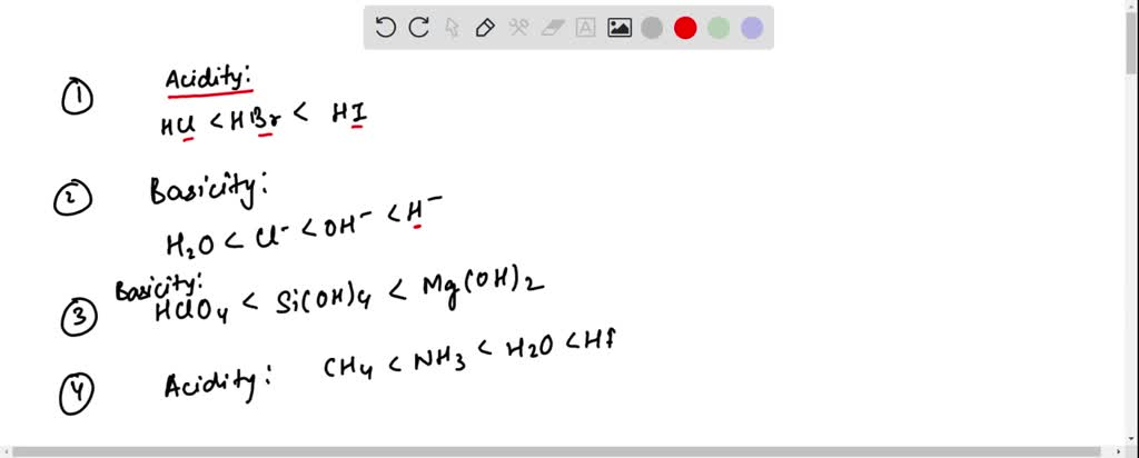 SOLVED: 'd) Rank the following in order of 'increasing basicity in the ...