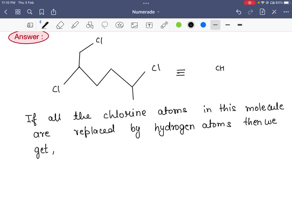 SOLVED Suppose all the chlorine atoms in this molecule are replaced by