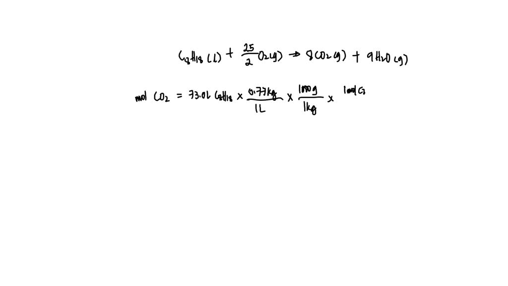 SOLVED: What is the volume (in L) of carbon dioxide at 1.00 atm and 298 ...