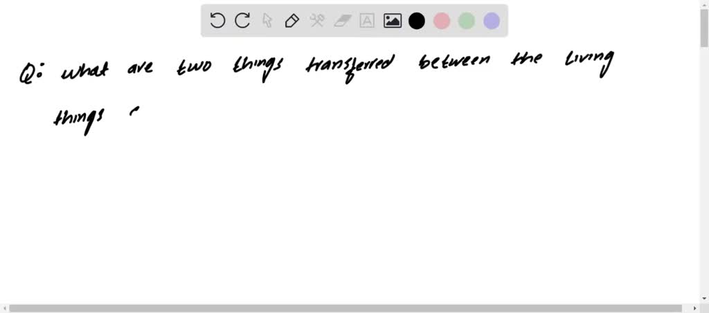 SOLVED: what are two things transferred between the living things and ...