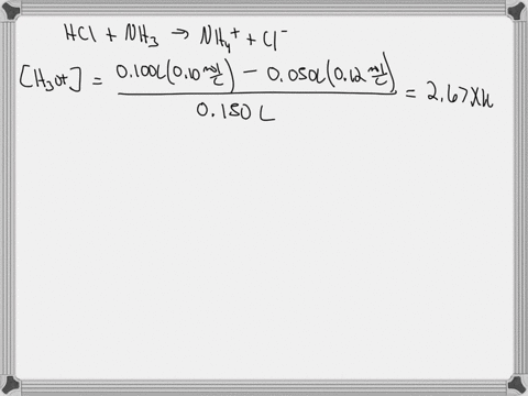 a-a-100-ml-sample-of-010-m-hcl-is-mixed-with-50-ml-of-012-m-nh3-what-is-the-resulting-ph-kb-for-nh3-18-105-b-given-1000-ml-of-a-buffer-that-is-050-m-in-hocl-and-074-m-in-naocl-what-is-the-ph-06436