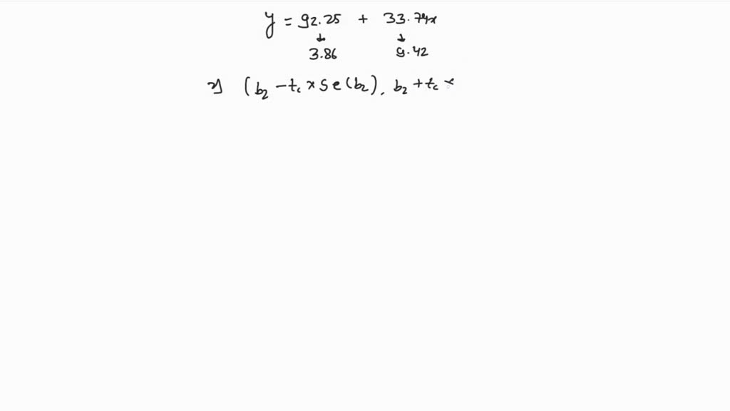 SOLVED: You estimate a simple linear regression model using a sample of ...