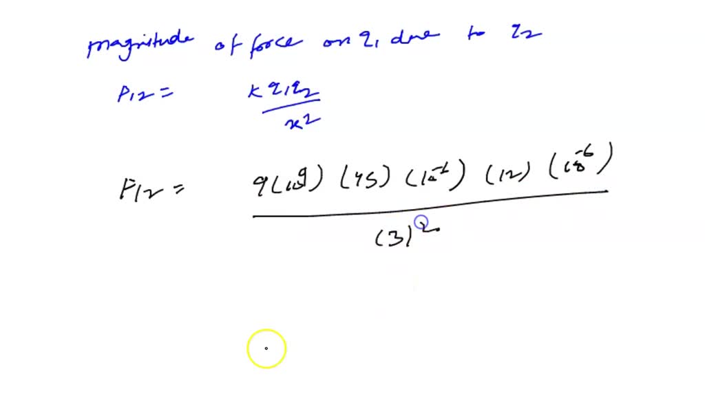 SOLVED: Three charges are placed as shown below: Determine the ...