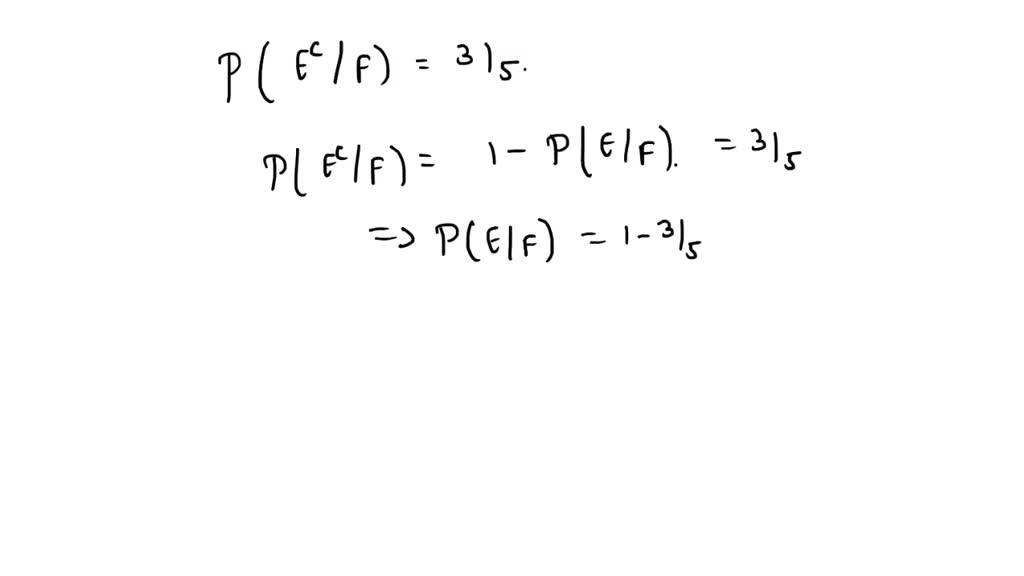 SOLVED: Let E and F be two events in the same sample space S; E = Ã ...