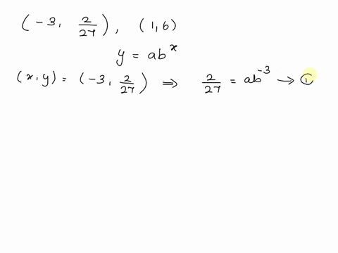 find-a-formula-for-the-exponential-function-passing-through-the-points-3-2-27-and-1-6y-60833