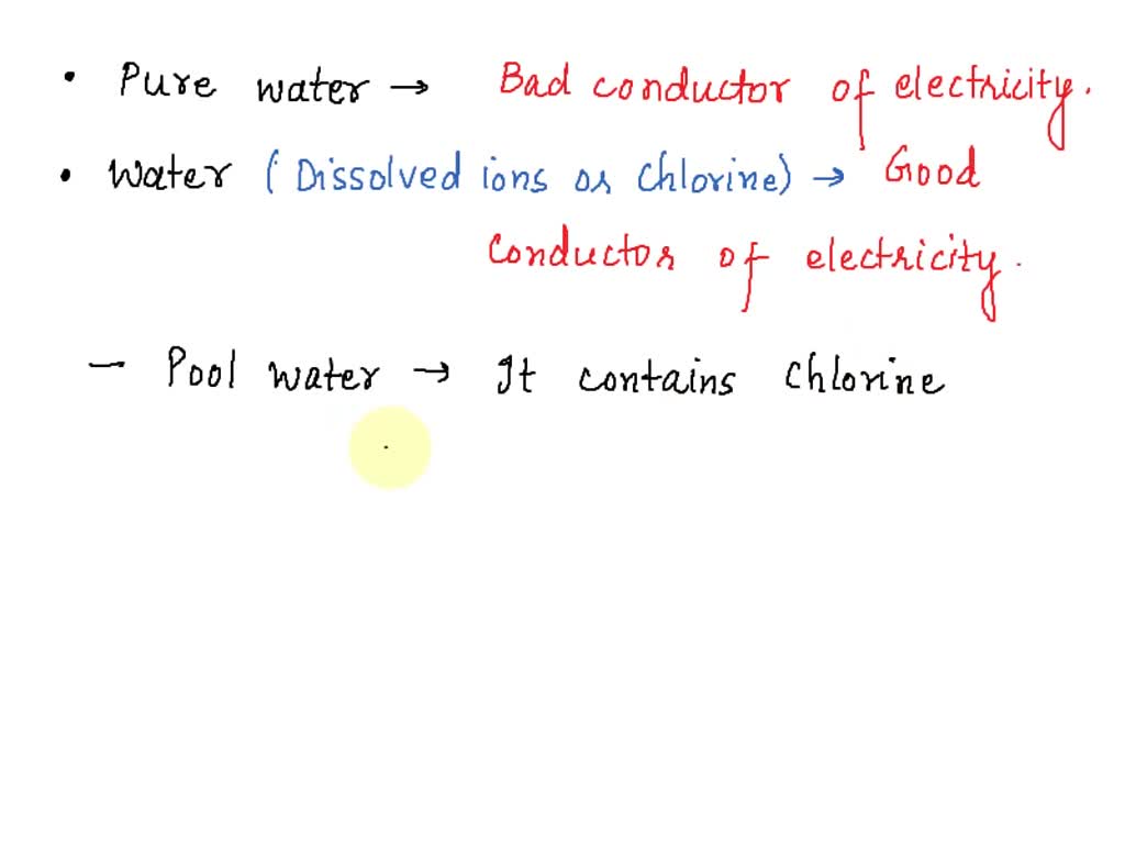 SOLVED if water is not a good conductor of electricity then why does