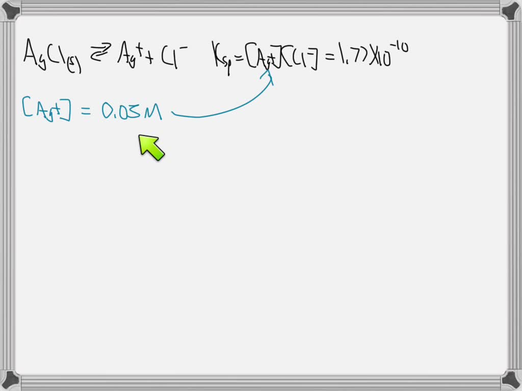 SOLVED: The Ksp of AgCl at 25°C is 1.8x10^-10. Is the precipitation of ...