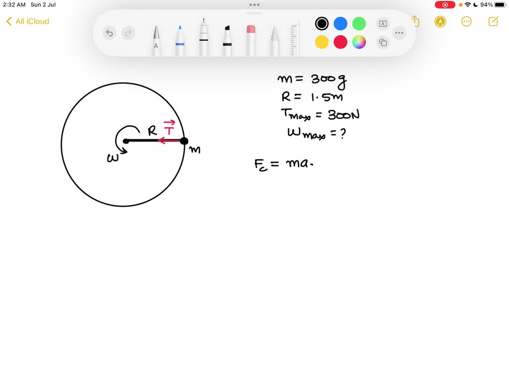 SOLVED a 300 g mass is attached to the end of a 1.5 m long rope that