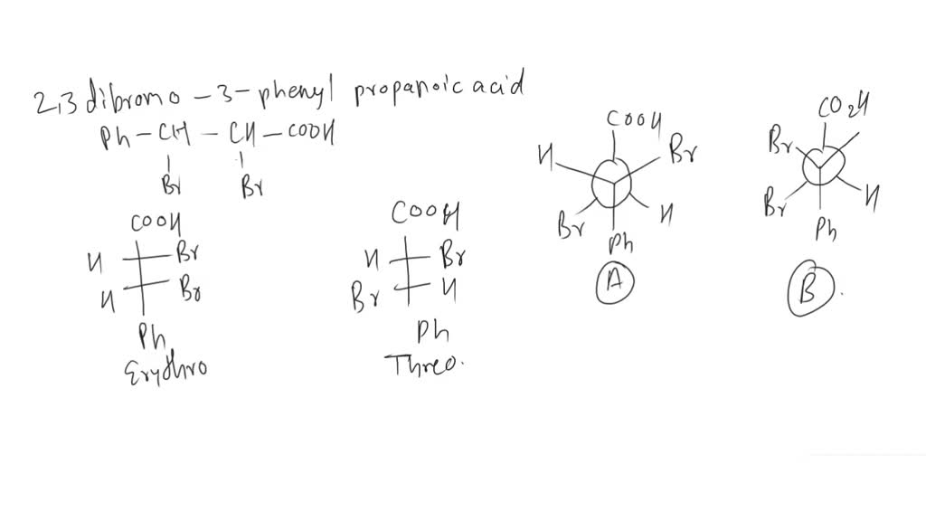erythro and threo 2 3 dibromo 3 phenylpropanoic acid