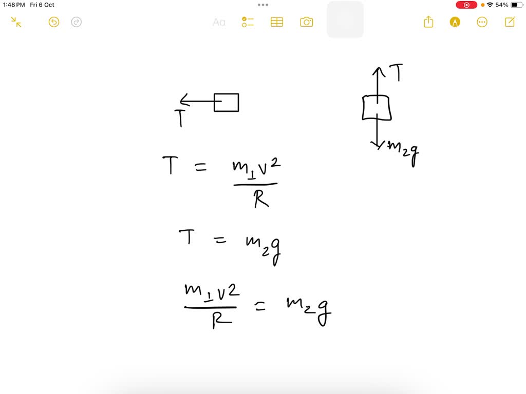 SOLVED: An object of mass m1=0.155 kg undergoes uniform circular motion ...