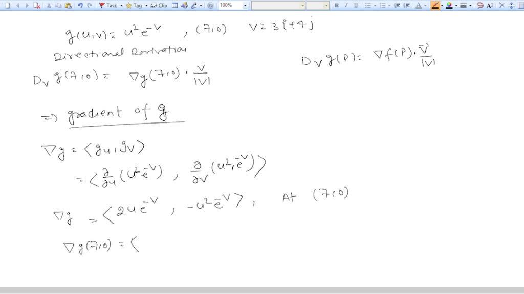 SOLVED: Find the directional derivative of the function at the given ...