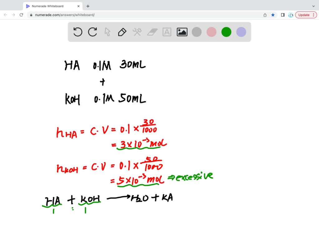 the ph of a solution obtained by mixing 500 ml