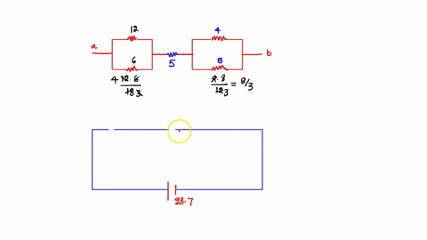 consider-the-combination-of-resistors-shown-in-the-figure-below-a-find-the-equivalent-resistance-between-point-a-and-b-b-if-a-voltage-of-287-v-is-applied-between-points-a-and-b-find-the-curr-01798