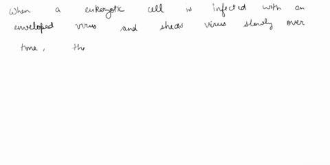 when-a-eukaryotic-cell-is-infected-with-an-enveloped-virus-and-sheds-viruses-slowly-over-time-this-i-14204