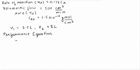 a-dilute-aqueous-solution-of-acetic-anhydride-is-to-be-hydrolyzed-continuously-at-25-c-at-this-temperature-the-rate-equation-for-the-disappearance-of-anhydride-is-gmol-ta0158ca-cm3min-where-35529
