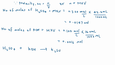 what-is-the-enthalpy-change-when-420-ml-of-0350-m-sulfuric-acid-reacts-with-160-ml-of-0100-m-potassium-hydroxide-h2so4aq-2kohaq-k2so4aq-2h2ol-h-1116-kjmol-112-kj-00893-kj-182-kj-164-kj-0179-14461