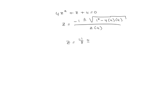 1-pt-solve-the-following-equation-for-z-find-all-solutions-in-mathbbc-4-z2z40-place-all-answers-in-the-following-blank-separated-by-commas