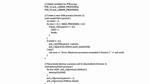 language-doesnt-matter-but-would-prefer-c-but-not-required-description-version-1-of-the-process-creation-hierarchy-uses-linked-lists-to-keep-track-of-child-processes-as-described-in-section-86527