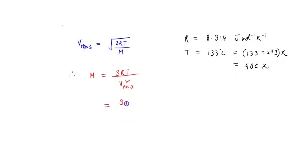 SOLVED: The rms speed of the molecules of a gas at 133°C is 211 m/s ...