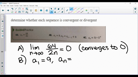 determine-whether-each-sequence-is-convergent-or-divergent