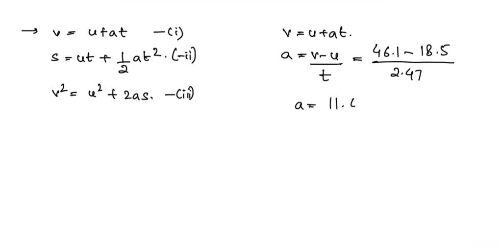SOLVED A race car accelerates uniformly from 18.5 m/s to 46.1 m/s in 2