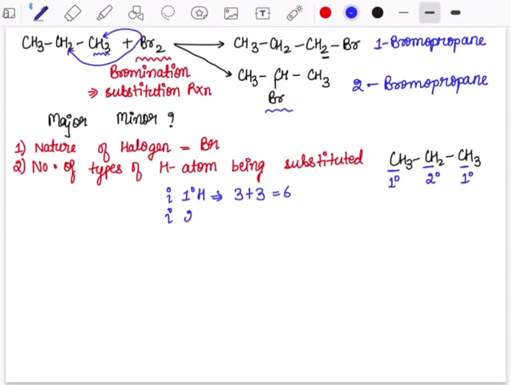 SOLVED: 1. Name (IUPAC) the major product for the reaction of propane ...