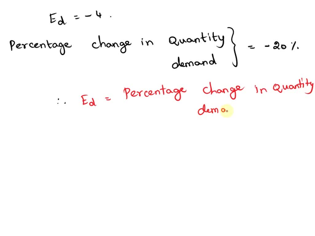 SOLVED Price Elasticity of Demand The price elasticity of demand for