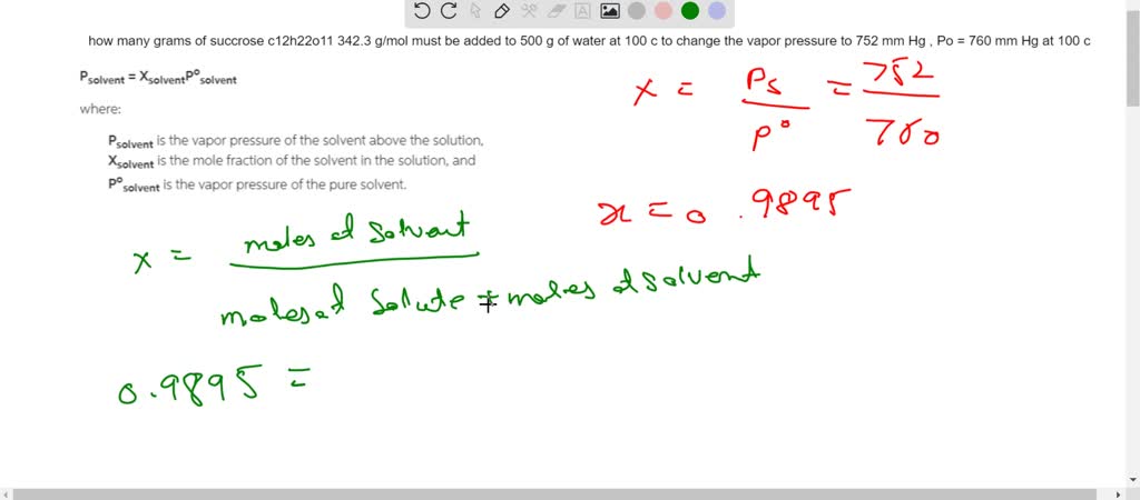 SOLVED: how many grams of succrose c12h22o11 342.3 g/mol must be added ...