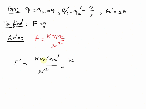 at-a-distance-r-two-equal-charges-are-kept-and-they-exert-a-force-f-on-each-other-what-is-the-force-acting-on-each-charge-if-the-distance-between-them-is-doubled-and-charges-are-halved-66272