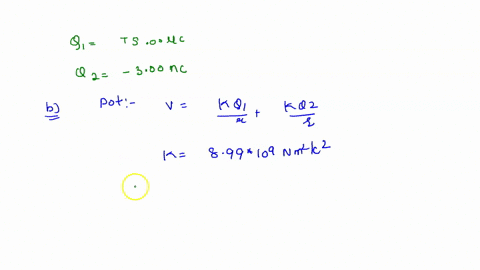 two-point-charges-q1-500-nc-and-q2-300-nc-are-separated-by-350-cm-a-what-is-the-electric-potential-at-a-point-midway-between-the-charges-b-what-is-the-potential-energy-of-the-pair-of-charges-08358