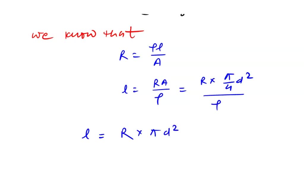 SOLVED A copper wire has a diameter of 0.5 mm and resistivity of 1.6 x