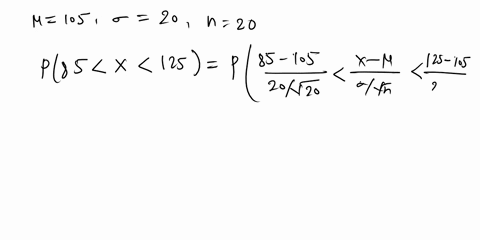 a-typical-adult-has-an-average-iq-score-of-105-with-a-standard-deviation-of-20-if-20-randomly-selected-adults-were-given-an-iq-test-what-is-the-probability-that-the-sample-mean-scores-will-b-07524